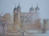 Water coloured sketch Tower of London - The Nostalgia Store