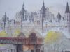 The Embankment,water coloured print London. 420mm w x 290mm h - The Nostalgia Store