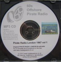 Pirate Radio London Big L 1967 Vol 1 (MP3 CD) - Offshore Broadcasts - The Nostalgia Store