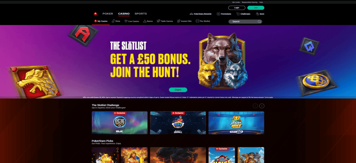 PokerStars fast payout casino UK